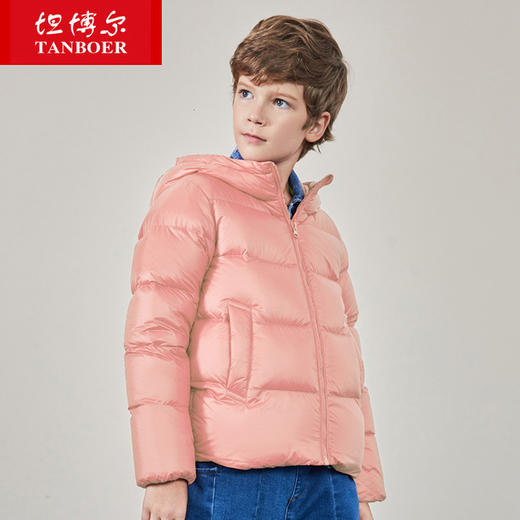 TC19337秋冬新品童装短款时尚休闲保暖连帽轻薄外套羽绒服 商品图1