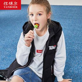 TC19102 坦博尔2019秋冬新品童装外穿马甲可脱卸帽 TC19102