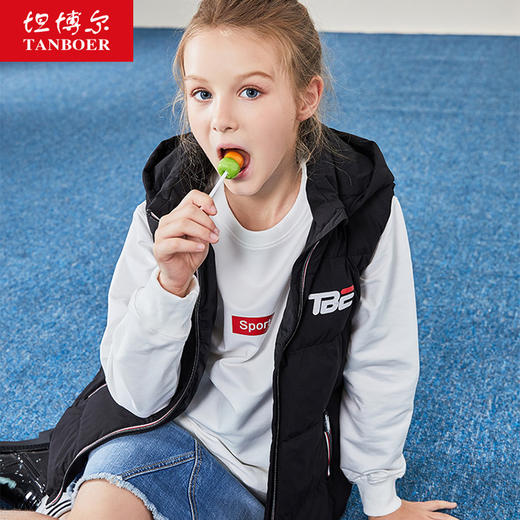 TC19102 坦博尔2019秋冬新品童装外穿马甲可脱卸帽 TC19102 商品图0