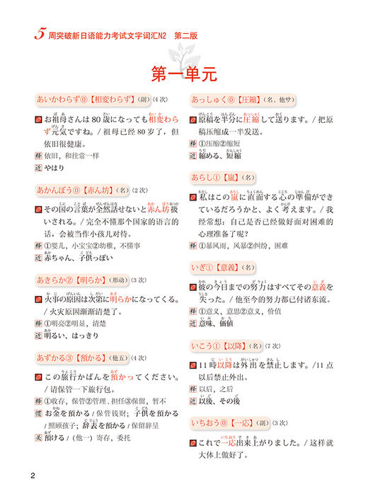 5周突破新日语能力考试N2套装(语法.听解.文字词汇共3册) 商品图1
