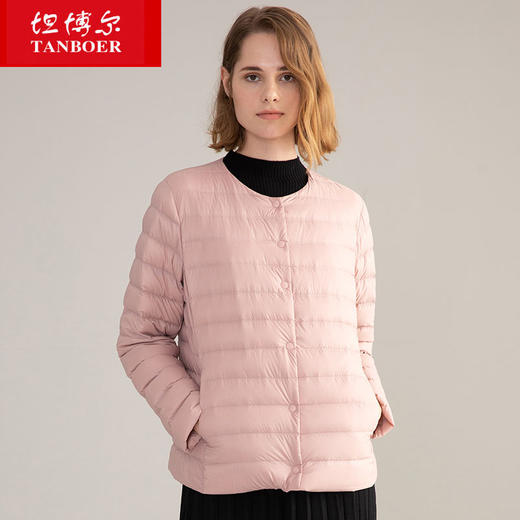 TB19028坦博尔2019新款秋冬羽绒服短款女内搭羽绒內恤保暖外套 商品图3