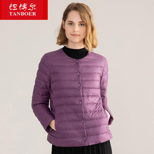 TB19028坦博尔2019新款秋冬羽绒服短款女内搭羽绒內恤保暖外套 商品图1
