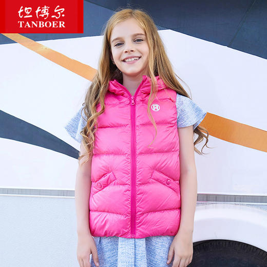 TC18102坦博尔羽绒服马夹男童中大童时尚保暖连帽羽绒外套马夹 商品图3
