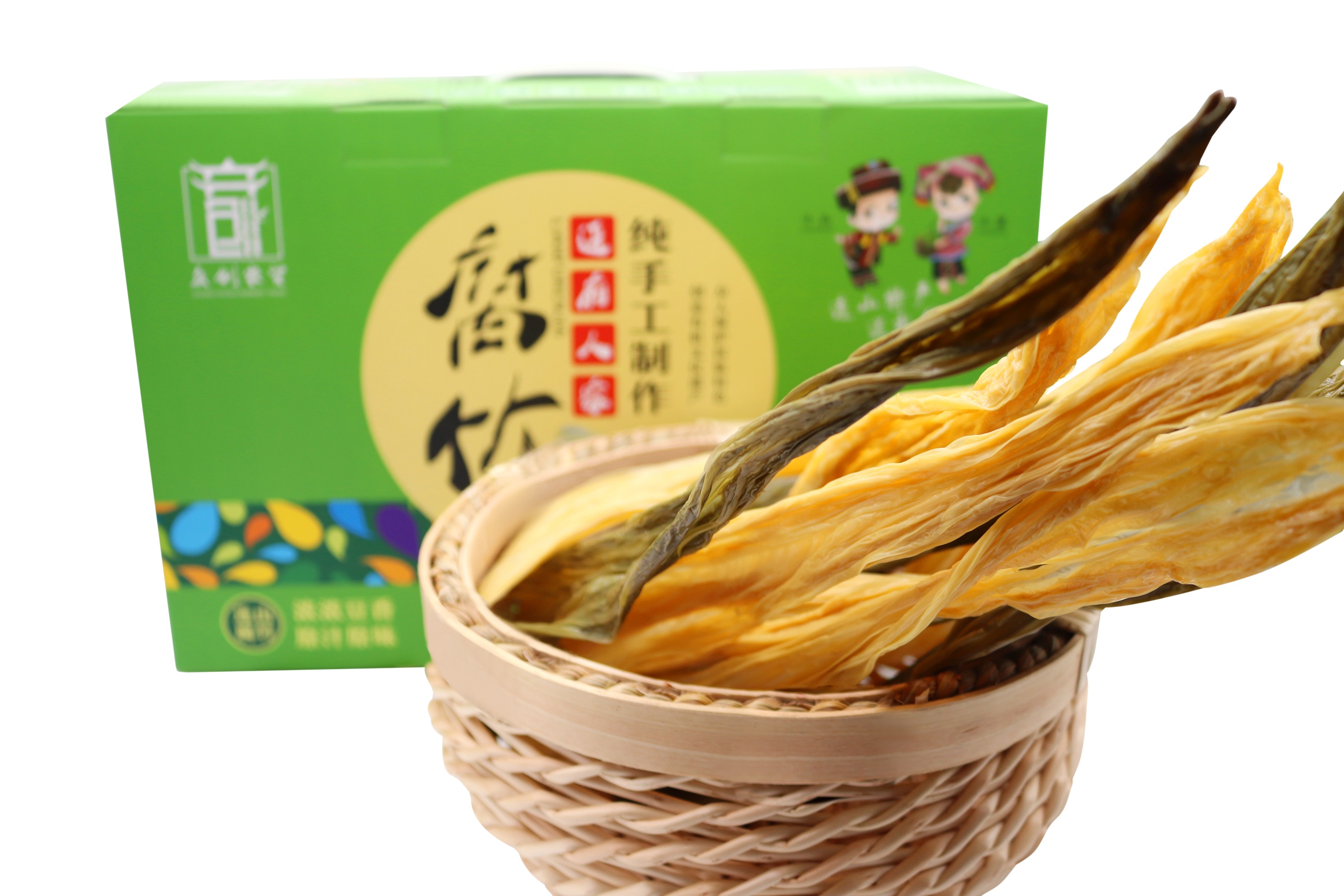 《连府人家》黄豆腐竹250g+黑豆腐竹250g 礼盒装