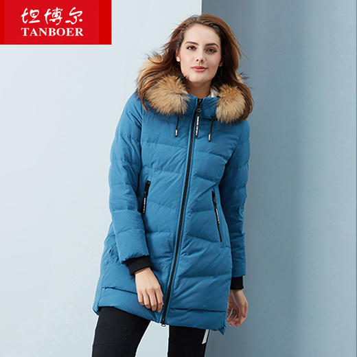 TB18658 坦博尔羽绒服女中老年大码宽松休闲妈妈款2018新款外套 商品图1