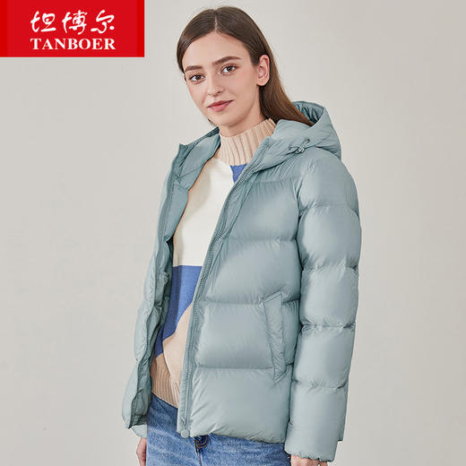 TD19352坦博尔2019新品羽绒服女款连帽短款面包 商品图2
