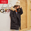 TD19170坦博尔羽绒服中长款2019新品工装大毛领羽绒服韩版外套冬 商品缩略图0