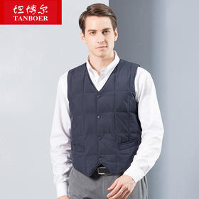 TA18003坦博尔秋冬男士短款羽绒西式马夹