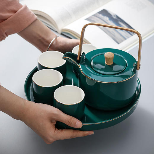 【陶瓷茶壶套装家用】尚恩陶艺功夫茶具花茶下午茶杯子居家日用礼盒装 商品图1