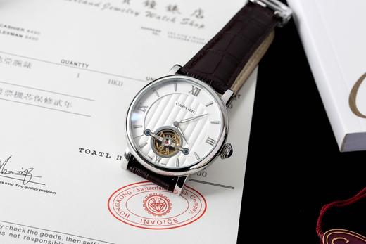 卡地亚-Cartier优雅男士腕表 全自动机械机芯，316精钢表壳，矿物质水晶镜面 进口小牛皮皮带 商品图0
