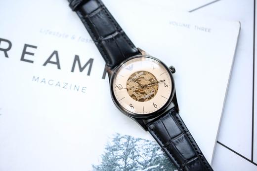 阿玛尼时尚皮带男女表时尚镂空全自动机械表  Armani AR1981 提高逼格 商品图7