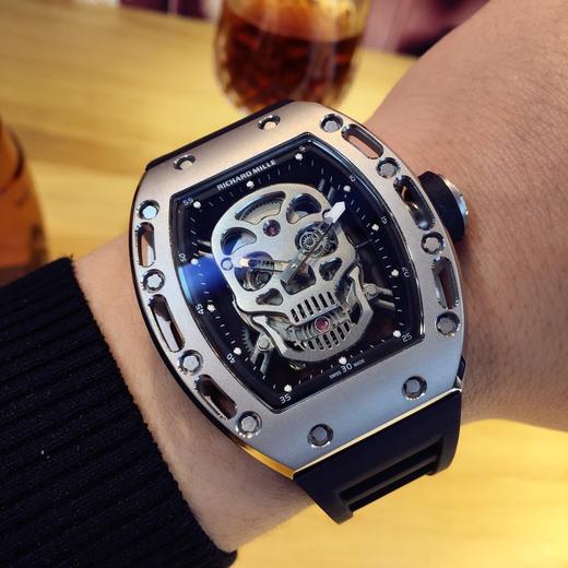 【Richard Mille 】理查RM052颅骨腕表全新延续特别版金鬼款  骷髅头图案更惊悚炫酷抢眼敖，装置原装进口机械机芯，沿用高度纯钢铸造壳身，注重每一处细节 商品图4