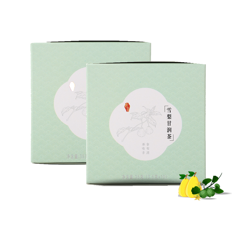 神象雪梨甘润茶3.5g/包*10包*2盒金银花润喉清新淡雅水果味茶包