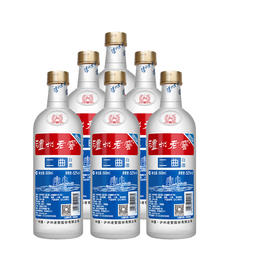 【泸州老窖酒名堂】二曲白酒（水晶磨砂2017版）52度500ml*6