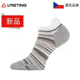 捷克Lasting女款舒适羊毛短袜白条纹WCS888