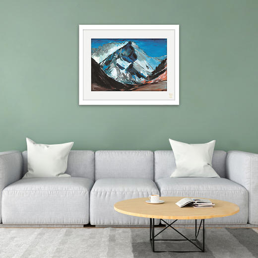 装饰画《西域雪山》 金羽翼残障小艺术家手绘作品 复制画/原画 商品图1