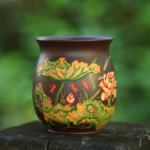 【陈泰源】【红色荷花中号杯】主人杯 商品图1