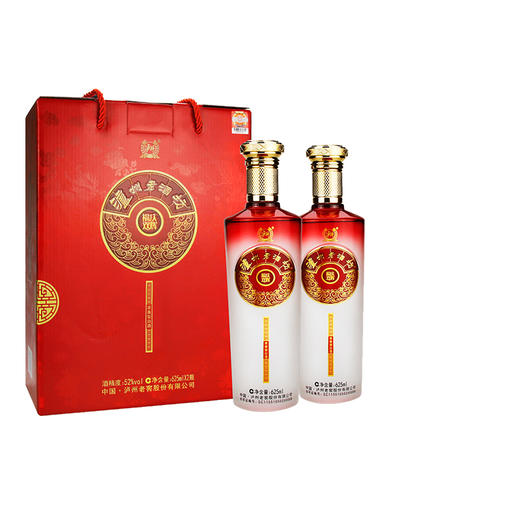 【泸州老窖酒名堂 打包一口价】52度 泸州老酒坊 福庆双辉 625ml*2 商品图0