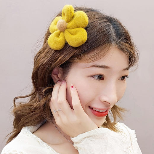 【毛绒绒韩版皮套头饰头绳】花朵发圈发绳时尚饰品扎头发皮筋女 商品图2