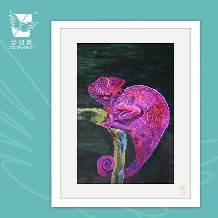 装饰画《恋爱中》 金羽翼残障小艺术家手绘作品 复制画/原画