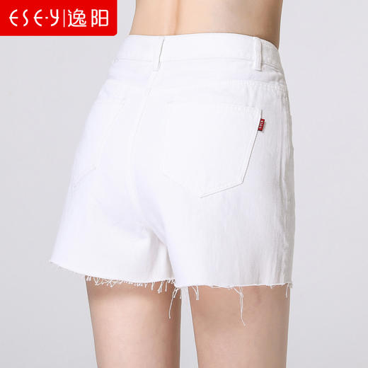 逸阳牛仔短裤女2020夏季新款宽松显瘦百搭睫毛裤脚A字阔腿三分裤 2395 商品图3