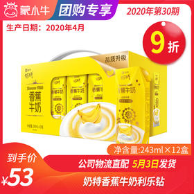 A29奶特香蕉牛奶利乐钻243ml×12盒