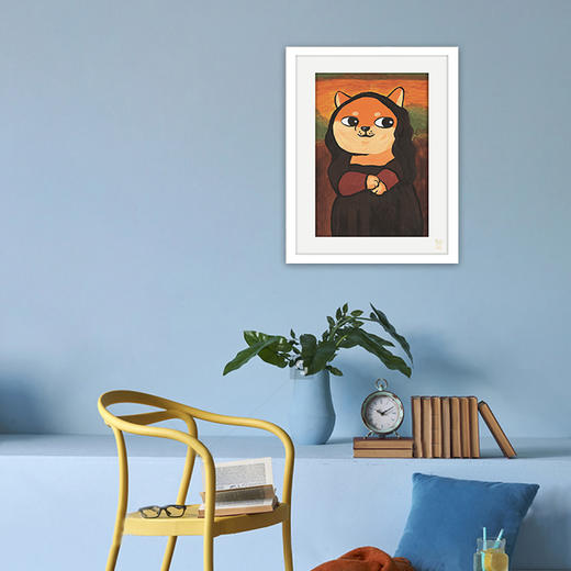 装饰画《蒙娜丽柴》 金羽翼残障小艺术家手绘作品 复制画/原画 商品图1
