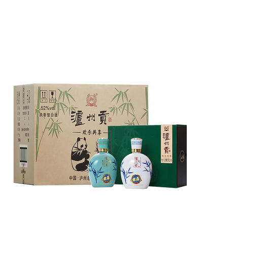 【泸州老窖酒名堂】52度泸州贡欢乐共享500ml*2*4 商品图0