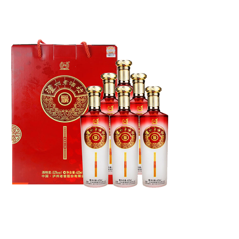 【泸州老窖酒名堂 会员日5折】52度 泸州老酒坊  福庆双辉 625ml*2*3