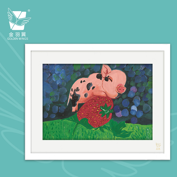 装饰画《美梦成真》 金羽翼残障小艺术家手绘作品 复制画/原画