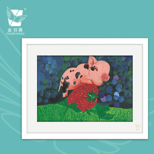 装饰画《美梦成真》 金羽翼残障小艺术家手绘作品 复制画/原画 商品图0
