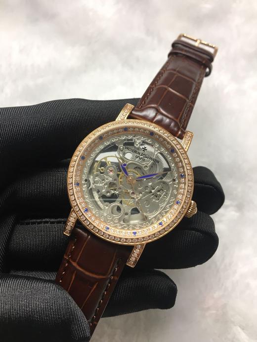 江诗丹顿 Vacheron Constantin 经典承传，男士腕表，镂空搭载奢华满钻表壳设计，技艺精湛，独具匠心，尊贵大气，绅士风范 商品图2