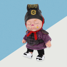 秦贝贝紫色公仔 秦始皇帝陵博物院与Memeda的联名定制款产品