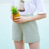 欧芮儿夏装新款女装格子阔腿短裤女高腰显瘦休闲裤女裤子 商品缩略图1