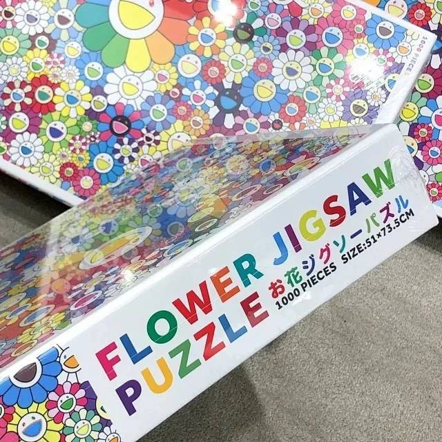 村上隆新太阳花限定拼图,周年纪念版纸质1000片七彩太阳花拼图拼版!