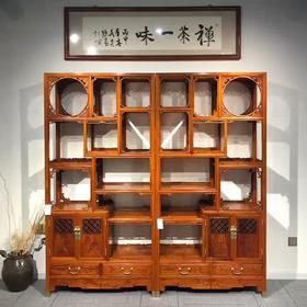 红桥红  家具严选  缅甸花梨(大果紫檀）  【福禄博古架】