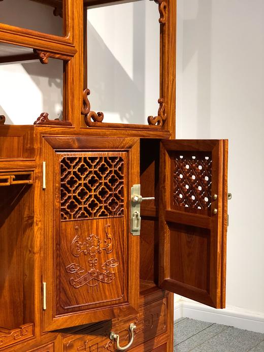 红桥红  家具严选  缅甸花梨(大果紫檀）  【福禄博古架】 商品图8