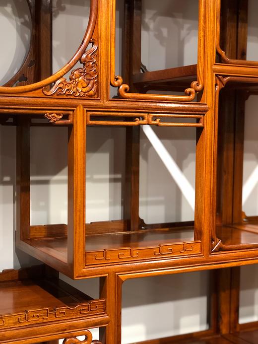 红桥红  家具严选  缅甸花梨(大果紫檀）  【福禄博古架】 商品图3