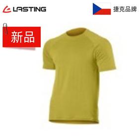 捷克Lasting美利奴羊毛男款奎多深灰/浅灰/芥末黄/湖绿色羊毛短袖