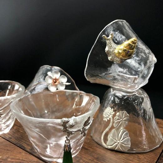 复古艺术禅意茶杯 | 锤纹茶杯日式耐热镶锡品茗杯 商品图0