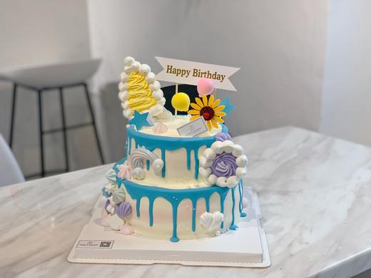宝宝生日手工蛋白糖摆件奶油蛋糕 商品图0
