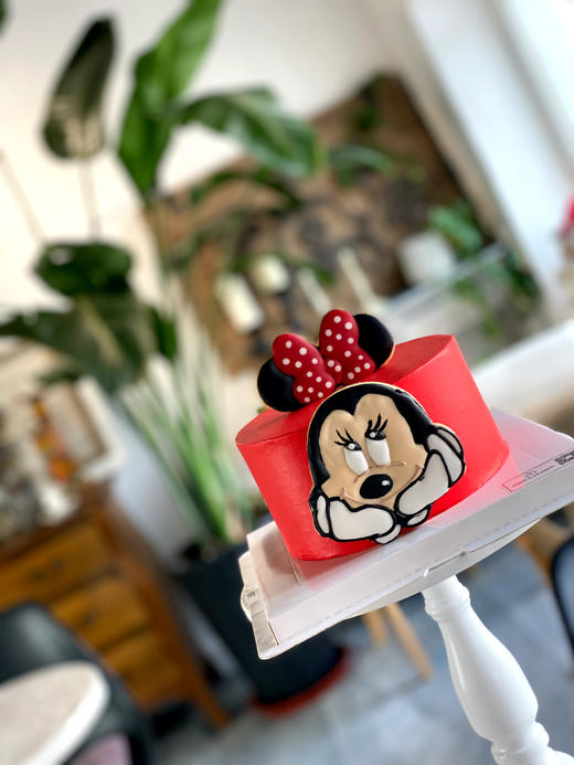 宝宝生日手绘糖霜饼干米老鼠奶油蛋糕 商品图0