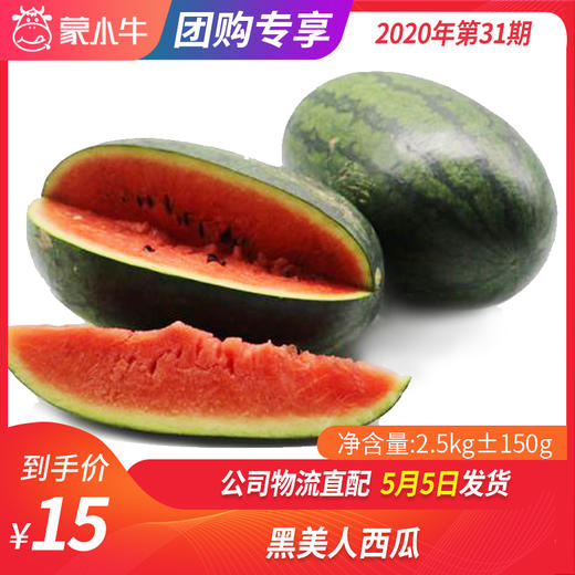【团长】黑美人西瓜 2.5kg±150g 商品图0