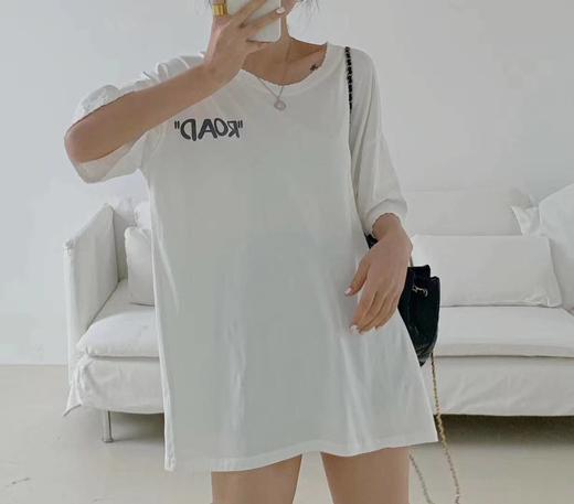 潮九九水洗麻棉个性T恤 商品图4