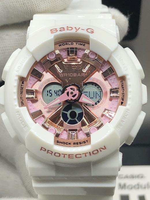 原单卡西欧baby女款BA-120抬手灯卡西欧G-SHOCK--经典防震表盘设计 商品图5