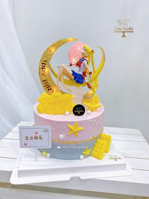 1027 Cake | 美少女与月亮主题蛋糕 商品图0