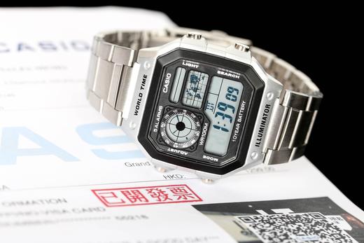 卡西欧ins复古多功能生活防水手表男AE-1200WHD-1A 商品图5