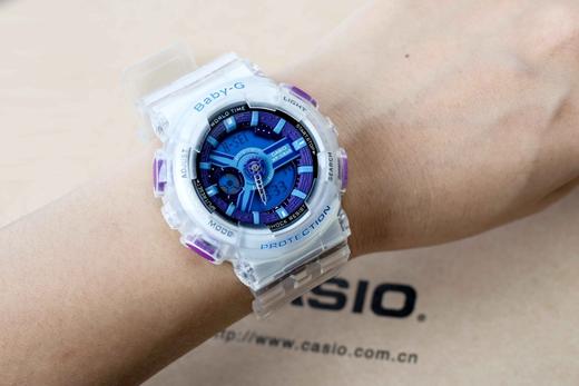 卡西欧女款热卖款，GA-110，*  * 世界时间（48个小时）； * 秒表（精确到1/1000秒）； * 倒计时； * 闹铃； * 间歇响报； * 全自动日历； * 12/24小时时制。 商品图7