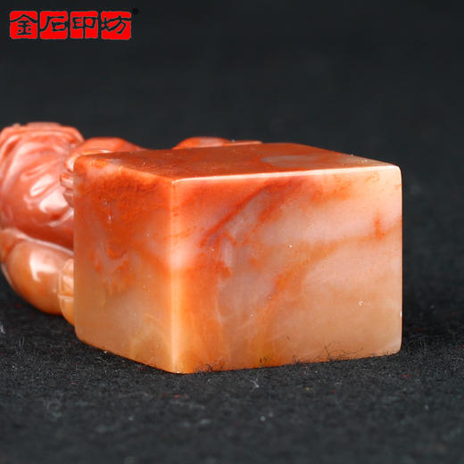 金石印坊 老挝石朱砂冻兽钮扁章 27*20*60mm JPYSGS008867 商品图3
