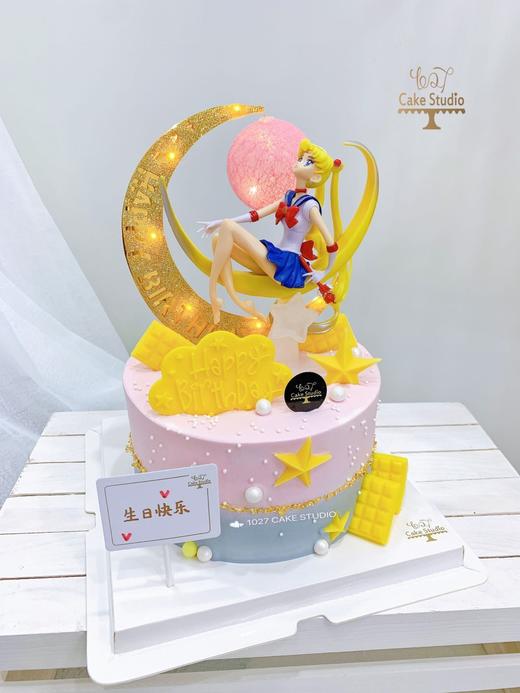 1027 Cake | 美少女与月亮主题蛋糕 商品图1
